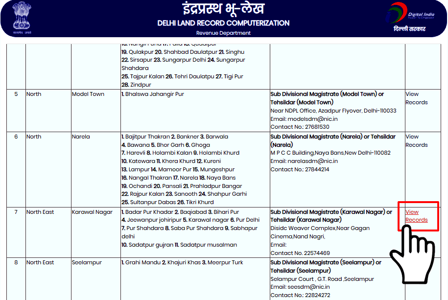 Bhulekh Delhi North East land record