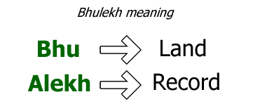 Bhulekh meaning