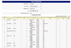meebhoomi 1B ROR village sample list